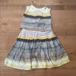 Theory skirt and top silk set! New!